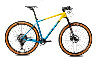BICYKEL STEDO HANTOR FULL CARBON 19"/29" 8,9Kg MODRÁ / ŽLTÁ METALÍZA